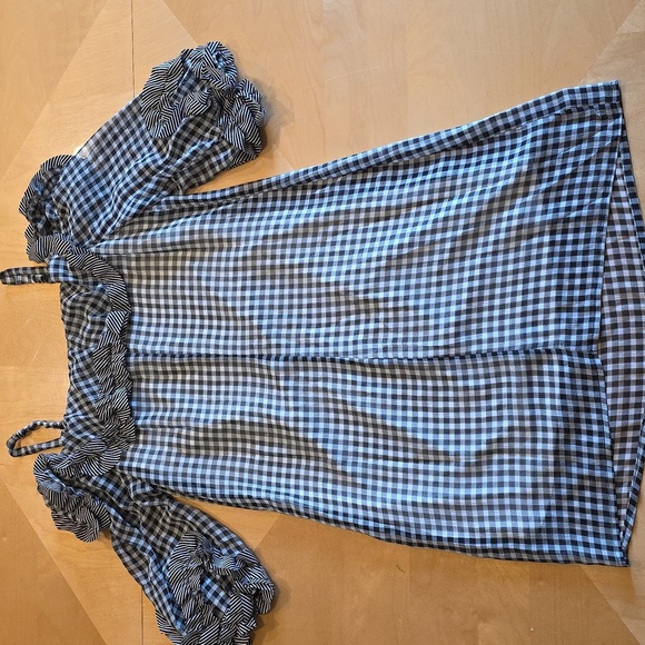 Danny & Nicole Black and White Ruffled Sundress - Picture 6 of 6